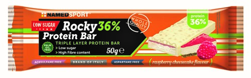 ROCKY 36% PROTEIN BAR RASPBERRY CHEESECAKE BARRETTA 50 G - Antica Farmacia Ferrari