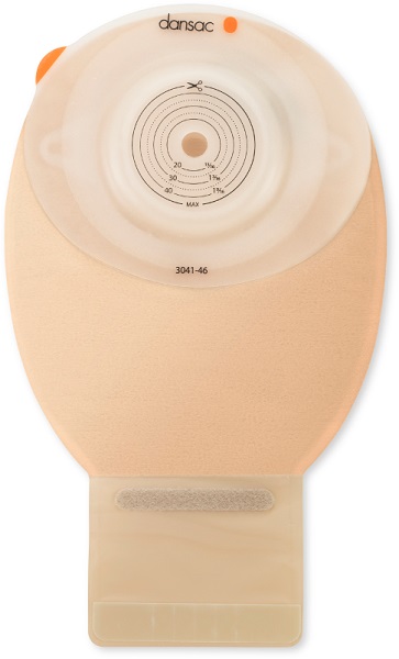DANSAC NOVALIFE TRE 1 SACCA APERTA OPACA CONVEX MIDI PER ILEOSTOMIA CON FINESTRA RITAGLIABILE 15-46 MM 350 ML 10 PEZZI - Antica Farmacia Ferrari