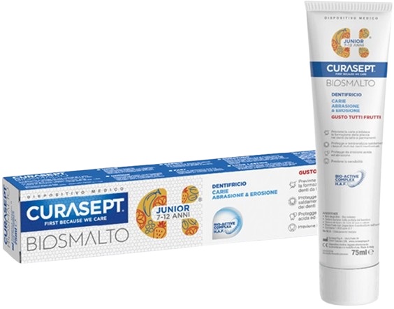 CURASEPT BIOSMALTO DENTIFRICIO JUNIOR 75 ML - Antica Farmacia Ferrari