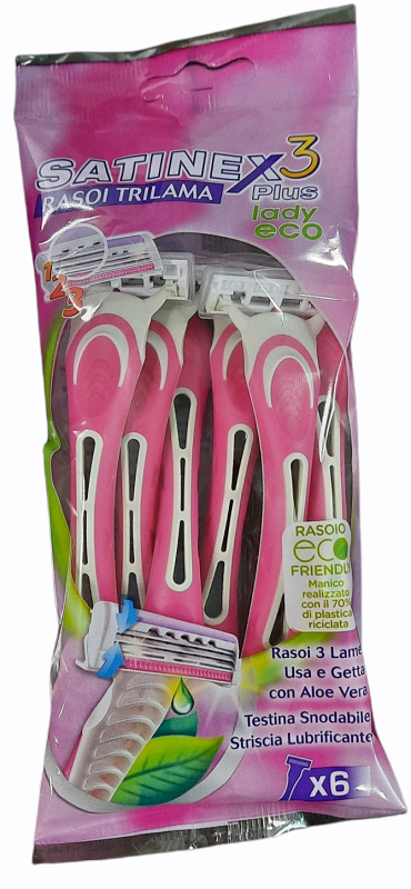 SATINEX3 MYSTIQUE LADY RASOIO 6 PEZZI - Antica Farmacia Ferrari