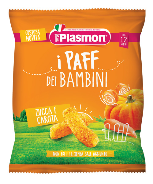 PLASMON DRY SNACK PAFF ZUCCA CAROTE 15 G - Antica Farmacia Ferrari