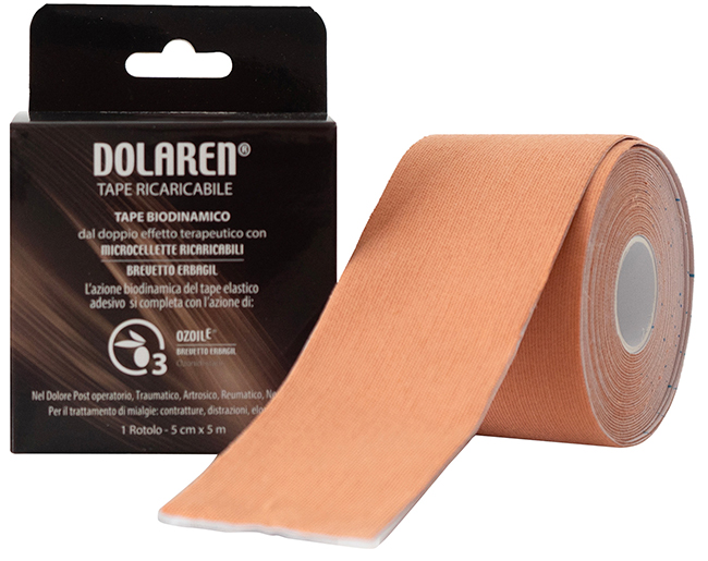 DOLAREN TAPE RICARICABILE CEROTTO TERAPEUTICO BEIGE CM 5X5 M IN ROTOLO - Antica Farmacia Ferrari