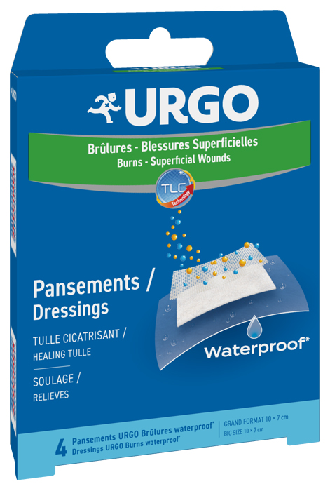 URGO USTIONI SUPERFICIALI WATERPROOF 10 X 7 CM 4 PEZZI - Antica Farmacia Ferrari