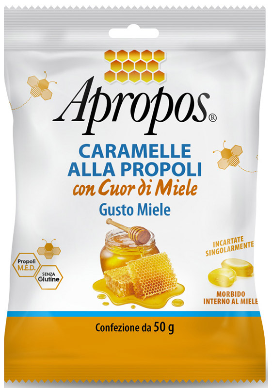 APROPOS CARAMELLE DURE MIELE CUOR DI MIELE 50 G - Antica Farmacia Ferrari
