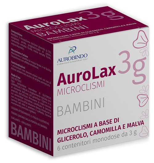 MICROCLISMI PER BAMBINI AUROLAX 6 CONTENITORI 3 G - Antica Farmacia Ferrari