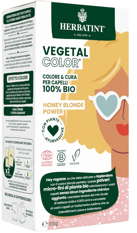 HERBATINT VEGETAL COLOR HONEY BLOND POWER ITA 100 G - Antica Farmacia Ferrari