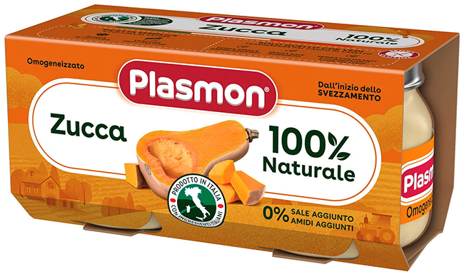 PLASMON OMOGENEIZZATO ZUCCA 2 X 80 G - Antica Farmacia Ferrari