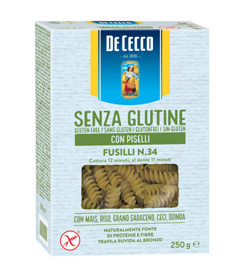 DE CECCO FUSILLI N34 CON PISELLI 250 G - Antica Farmacia Ferrari