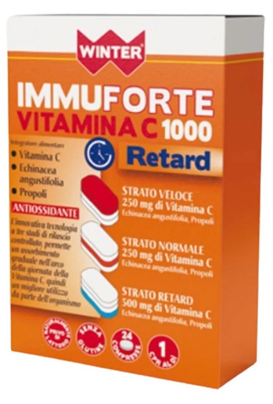 WINTER IMMUNOFORTE VITAMINCA C 1000 RETARD 24 COMPRESSE - Antica Farmacia Ferrari