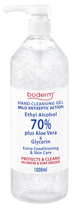 BODERM HAND CLEANSING GEL 70% 1 LITRO CON DISPENSER - Antica Farmacia Ferrari