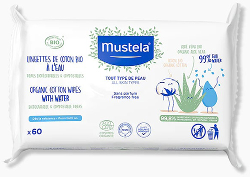 MUSTELA SALVIETTE ACQUA COT BIO 60 PEZZI - Antica Farmacia Ferrari