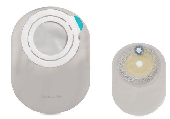 SENSURA MIO FLEX SISTEMA 2 PEZZI CON AGGANCIO ADESIVO SACCA COLOSTOMIA A FONDO CHIUSO TRASPARENTE 50MM 30 PEZZI - Antica Farmacia Ferrari