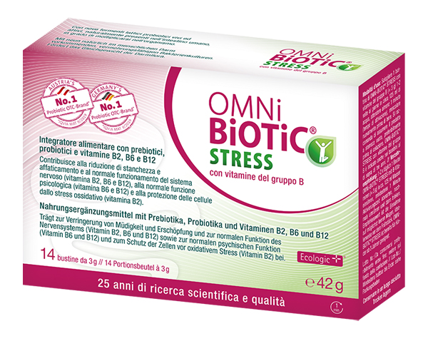OMNI BIOTIC STRESS VITAMINE GRUPPO B 14 BUSTINE DA 3 G - Antica Farmacia Ferrari