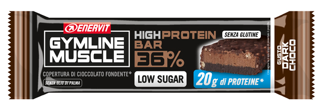 ENERVIT GYMLINE PROTEIN BAR 36% BARRETTA DARK CHOCOLATE 55 G - Antica Farmacia Ferrari