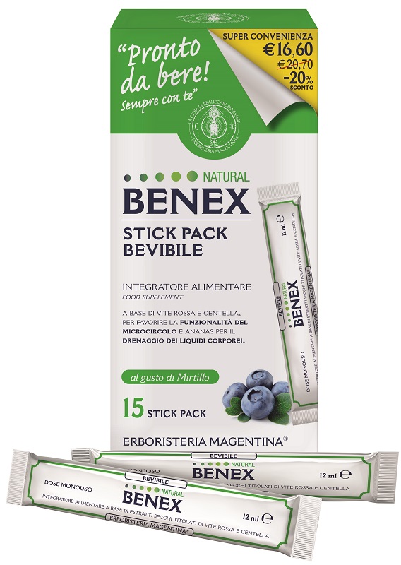 BENEX BEVIBILE 15 STICK DA 12 ML TAGLIO PREZZO - Antica Farmacia Ferrari