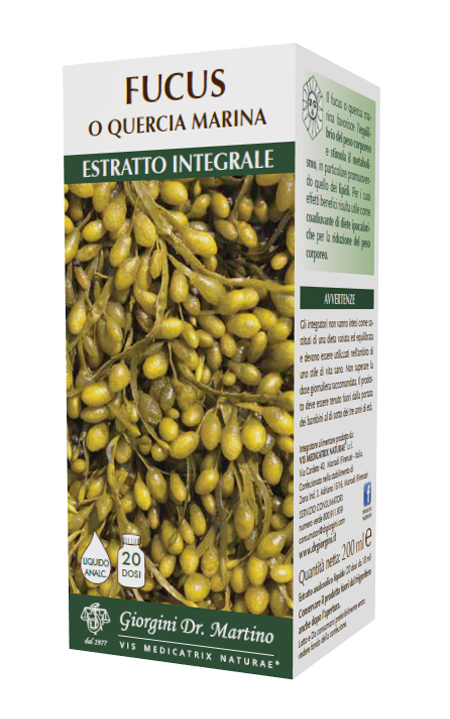 FUCUS O QUERCIA MARINA ESTRATTO INTEGRALE ANALCOLICO 200 ML - Antica Farmacia Ferrari