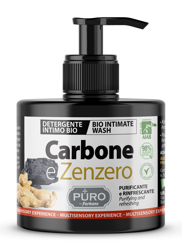 FORHANS PURO DETERGENTE INTIMO CARBONE & ZENZERO 250 ML - Antica Farmacia Ferrari