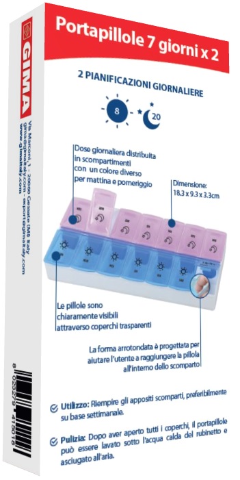 PORTAPILLOLE SETTIMANALE 7 GIORNI X 2 - Antica Farmacia Ferrari