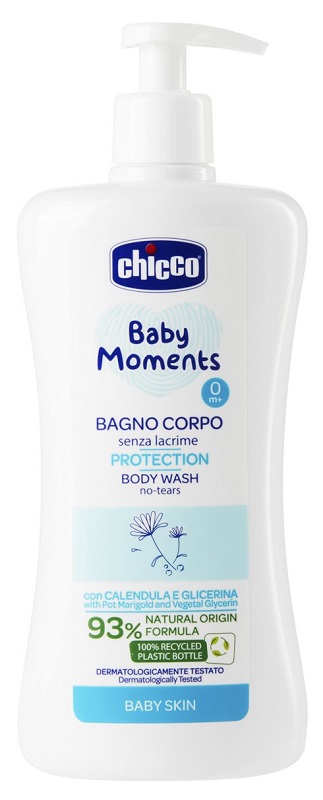 CHICCO BABY MOMENTS BAGNO CORPO SENZA LACRIME PROTECTION 500 ML - Antica Farmacia Ferrari