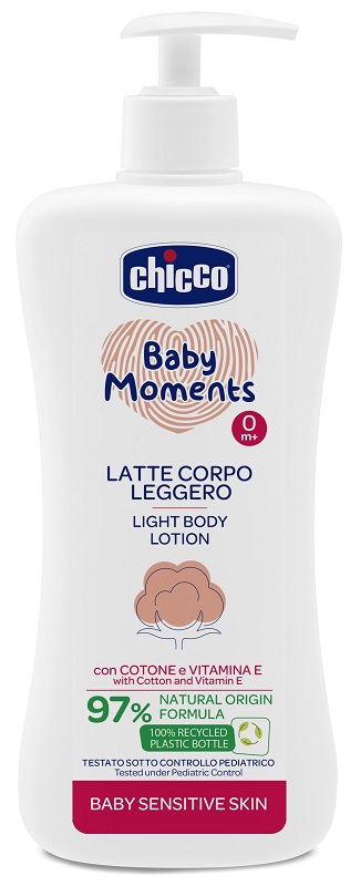 CHICCO BABY MOMENTS LATTE CORPO SENSITIVE LEGGERO 500 ML - Antica Farmacia Ferrari