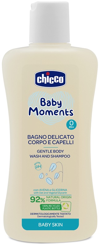 CHICCO BABY MOMENTS BAGNO SHAMPOO DELICATE 200 ML - Antica Farmacia Ferrari