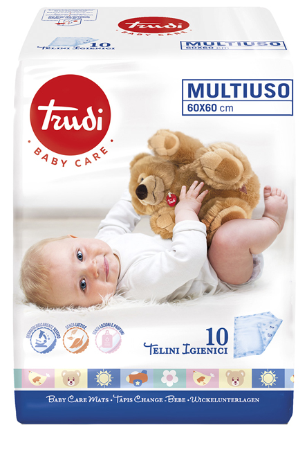 TRUDI BABY CARE TELINI MULTIUSO 60X60 CM 10 PEZZI - Antica Farmacia Ferrari