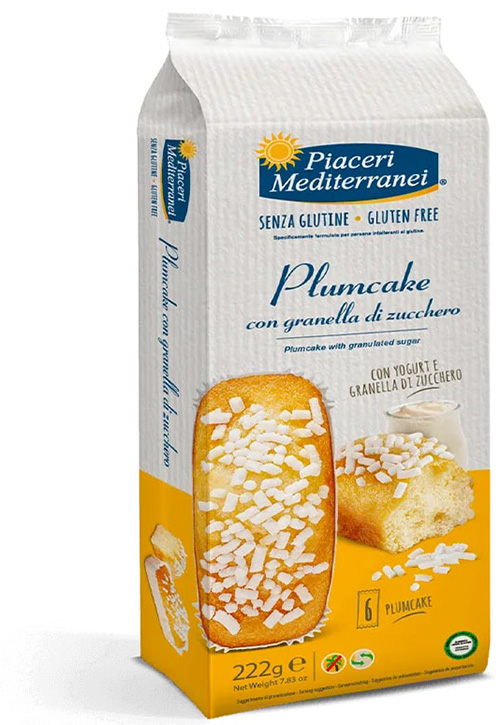 PIACERI MEDITERRANEI PLUMCAKE GRANELLA ZUCCHERO 6 PEZZI 37 G - Antica Farmacia Ferrari