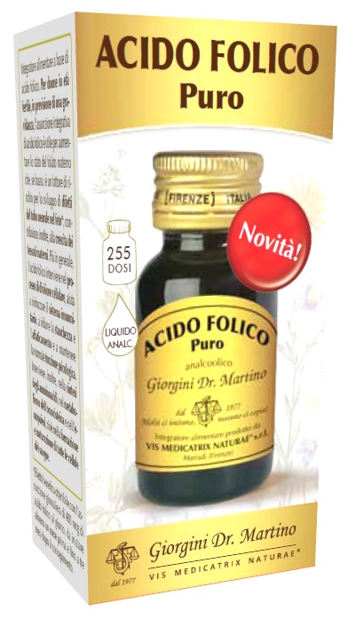 ACIDO FOLICO PURO LIQUIDO ANALCOLICO 30 ML - Antica Farmacia Ferrari
