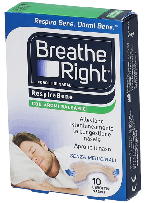 CEROTTI NASALI BREATHE RIGHT BALSAMICI 10 PEZZI - Antica Farmacia Ferrari