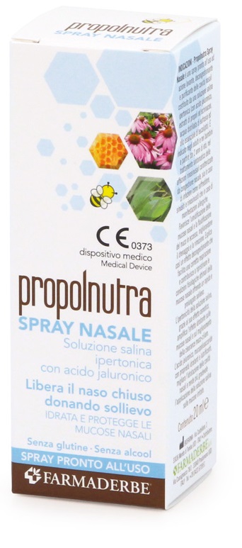 PROPOLNUTRA SPRAY NASALE SOLUZIONE SALINA IPERTONICA CON ACIDO IALURONICO 20 ML - Antica Farmacia Ferrari