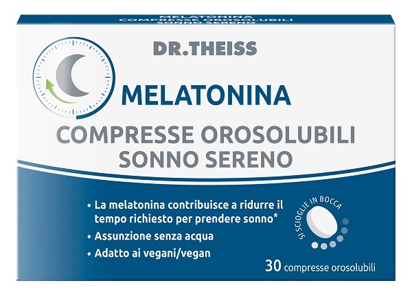 THEISS MELATONINA SONNO SERENO 30 COMPRESSE OROSOLUBILI - Antica Farmacia Ferrari