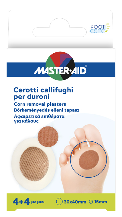 CEROTTO CALLIFUGO MASTER-AID FOOTCARE PER DURONI 4+4 PEZZI B1 - Antica Farmacia Ferrari