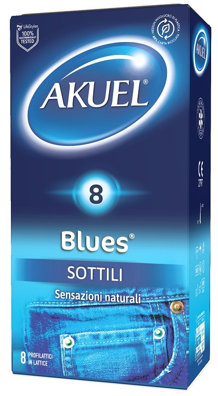 PROFILATTICO AKUEL BLUES SOTTILE 8 PEZZI - Antica Farmacia Ferrari
