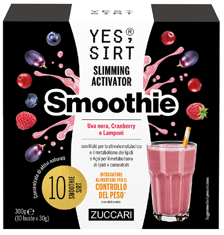 YES SIRT SMOOTHIE UVA NERA-CRANBERRY-LAMPONI 10X30 G - Antica Farmacia Ferrari