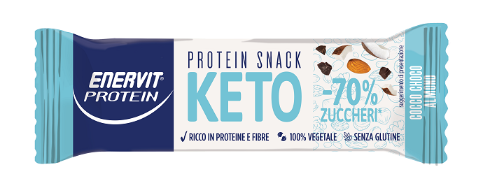 ENERVIT PROTEIN KETO SNACK COCCO CHOCO ALMOND 35 G - Antica Farmacia Ferrari