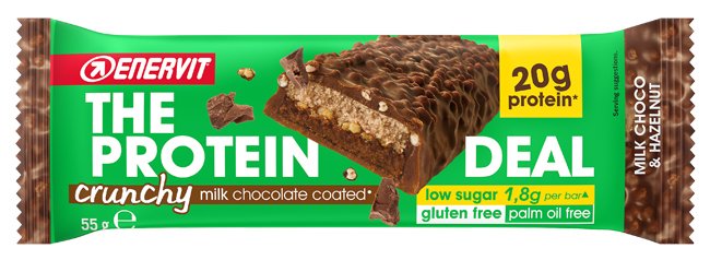 ENERVIT PROTEIN DEAL MILK CHOCO & HAZELNUT 55 G - Antica Farmacia Ferrari