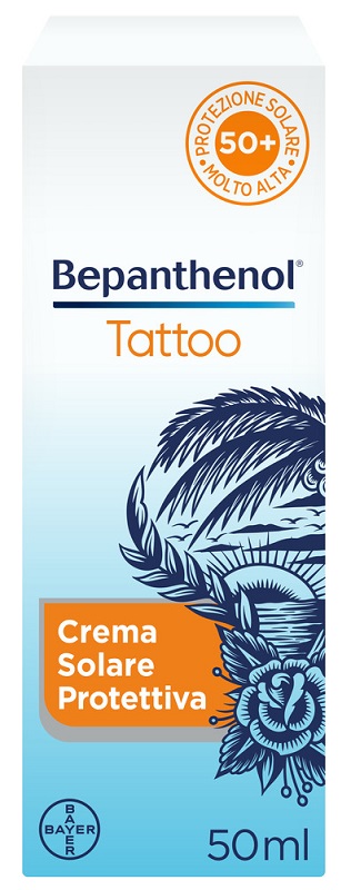 BEPANTHENOL TATTOO CREMA SOLARE PROTETTIVA SPF50+ 50 ML - Antica Farmacia Ferrari
