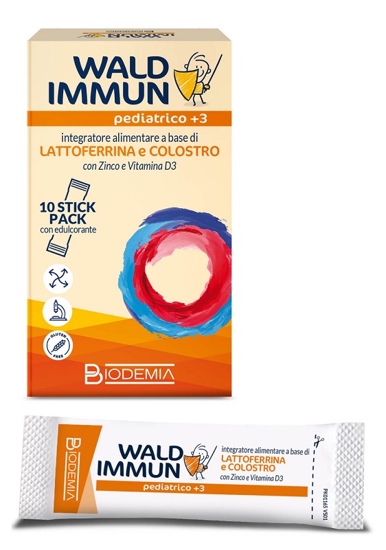 WALD IMMUN PEDIATRICO +3 10 STICK GUSTO CIOCCOLATO - Antica Farmacia Ferrari