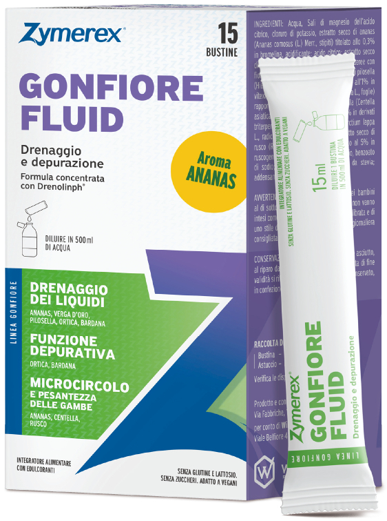 ZYMEREX GONFIORE FLUID 15 BUSTINE - Antica Farmacia Ferrari
