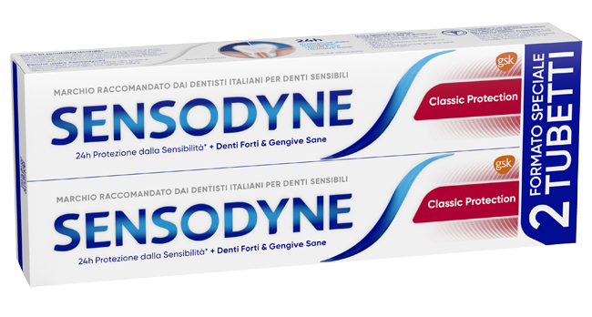 SENSODYNE CLASSICO PROTECTION 2 X 75 ML - Antica Farmacia Ferrari