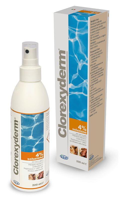 CLOREXYDERM SOLUZIONE 4% 200 ML - Antica Farmacia Ferrari