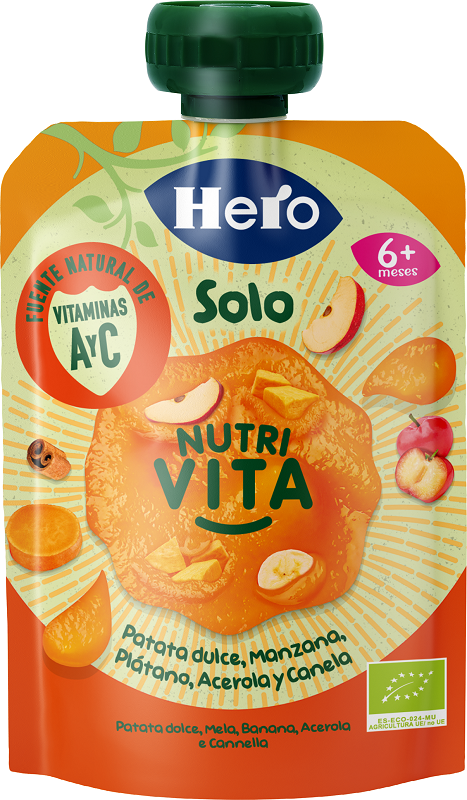 HERO BABY SOLO POUCH NUTRI VITA PATATA DOLCE MELA BANANA ACEROLA 100 G - Antica Farmacia Ferrari