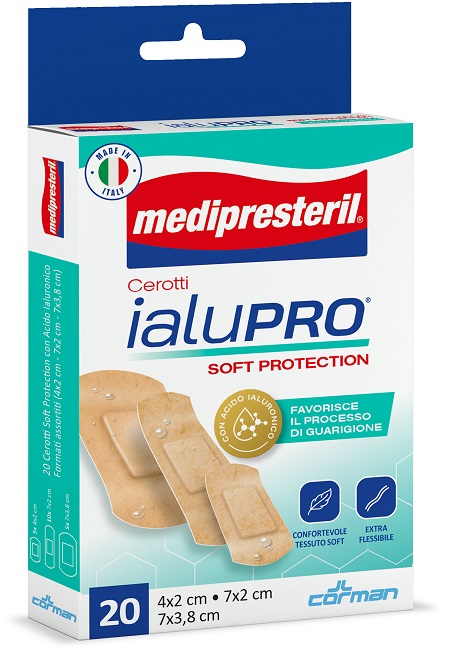 MEDIPRESTERIL CEROTTI IALUPRO SOFT PROTECTION 3 FORMATI ASSORTITI 20 PEZZI - Antica Farmacia Ferrari