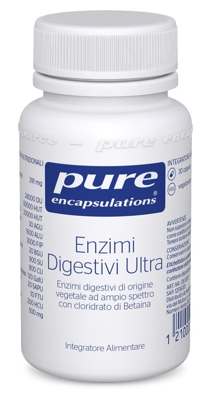 PURE ENCAPSULATIONS ENZIMI DIGESTIVI ULTRA 30 CAPSULE - Antica Farmacia Ferrari
