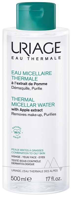 URIAGE EAU MICELLAIRE THERMALE PELLI MISTE GRASSE FLACONE 500 ML - Antica Farmacia Ferrari