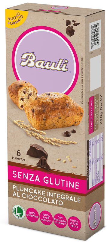 BAULI PLUMCAKE INTEGRALE CIOCCOLATO 6X35 G - Antica Farmacia Ferrari