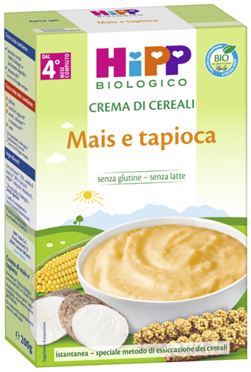 HIPP BIO CREMA CEREALI MAIS/TAPIOCA 200 G - Antica Farmacia Ferrari