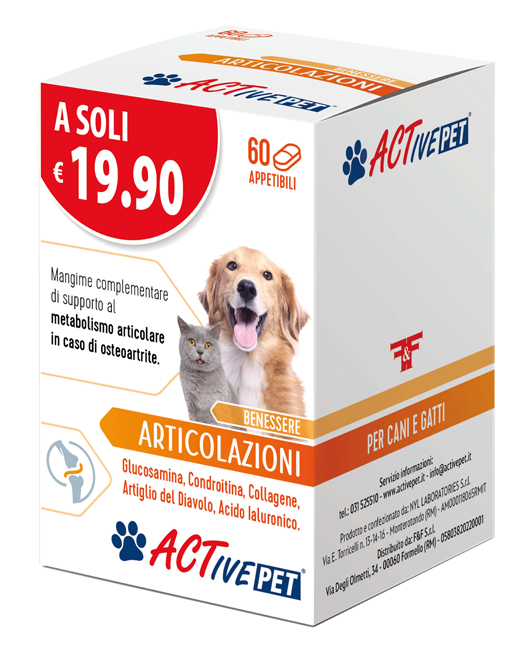ACTIVE PET ARTICOLAZIONI 60 COMPRESSE - Antica Farmacia Ferrari