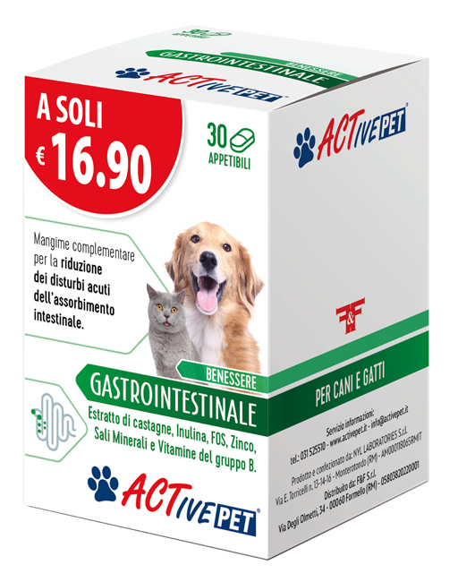 ACTIVE PET GASTROINTESTINALE 30 COMPRESSE - Antica Farmacia Ferrari