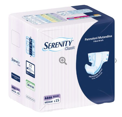 PANNOLONE MUTANDINA SERENITY CLASSIC MAXI TAGLIA EXTRALARGE 15 PEZZI - Antica Farmacia Ferrari